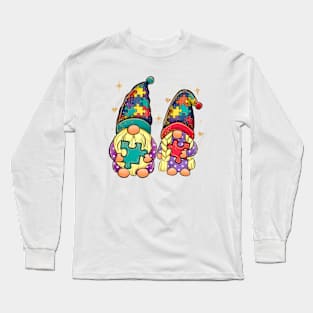 Gnome Autism Awareness Gift for Birthday, Mother's Day, Thanksgiving, Christmas Long Sleeve T-Shirt